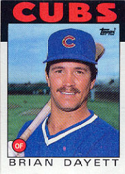 1986 Topps Baseball Cards      284     Brian Dayett